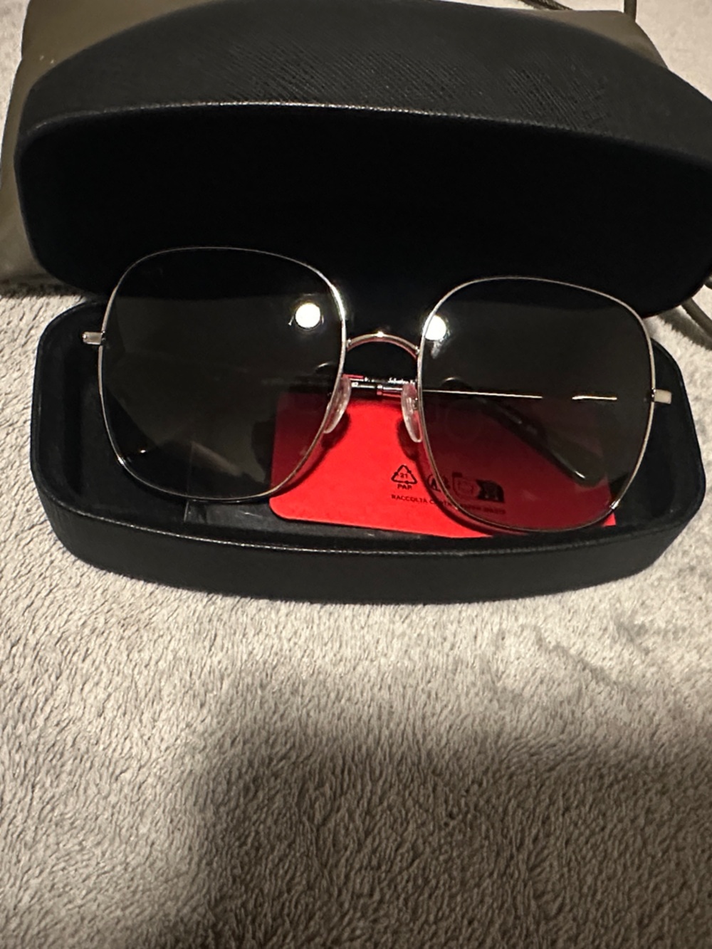 Salvatore Ferragamo Silver Frame Black Gradient Lens Sunglasses